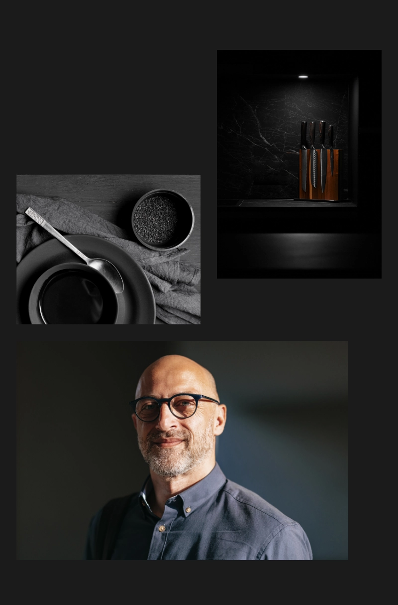 Moderne schwarze Küche im Stil 'Back in Black' mit minimalistischer Eleganz
