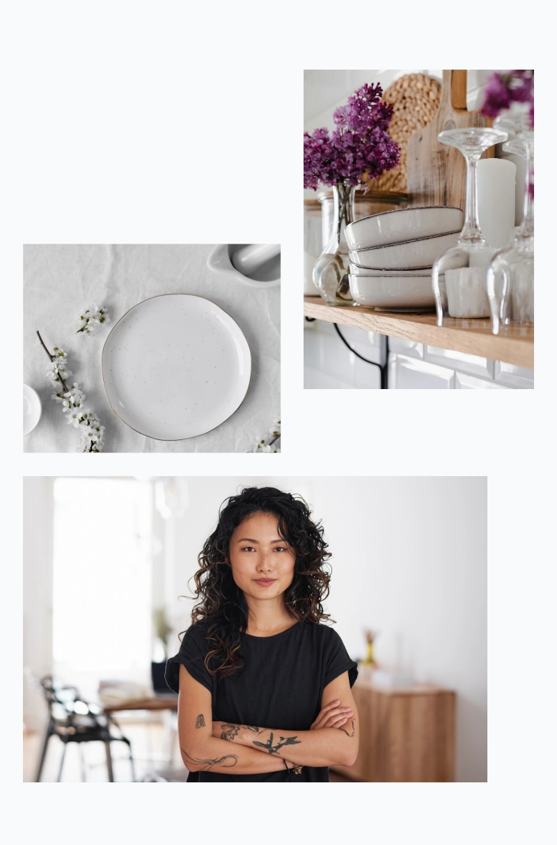 Schlichte, elegante Küche im Stil 'Clean Dream' mit klaren Linien und ruhigem Design