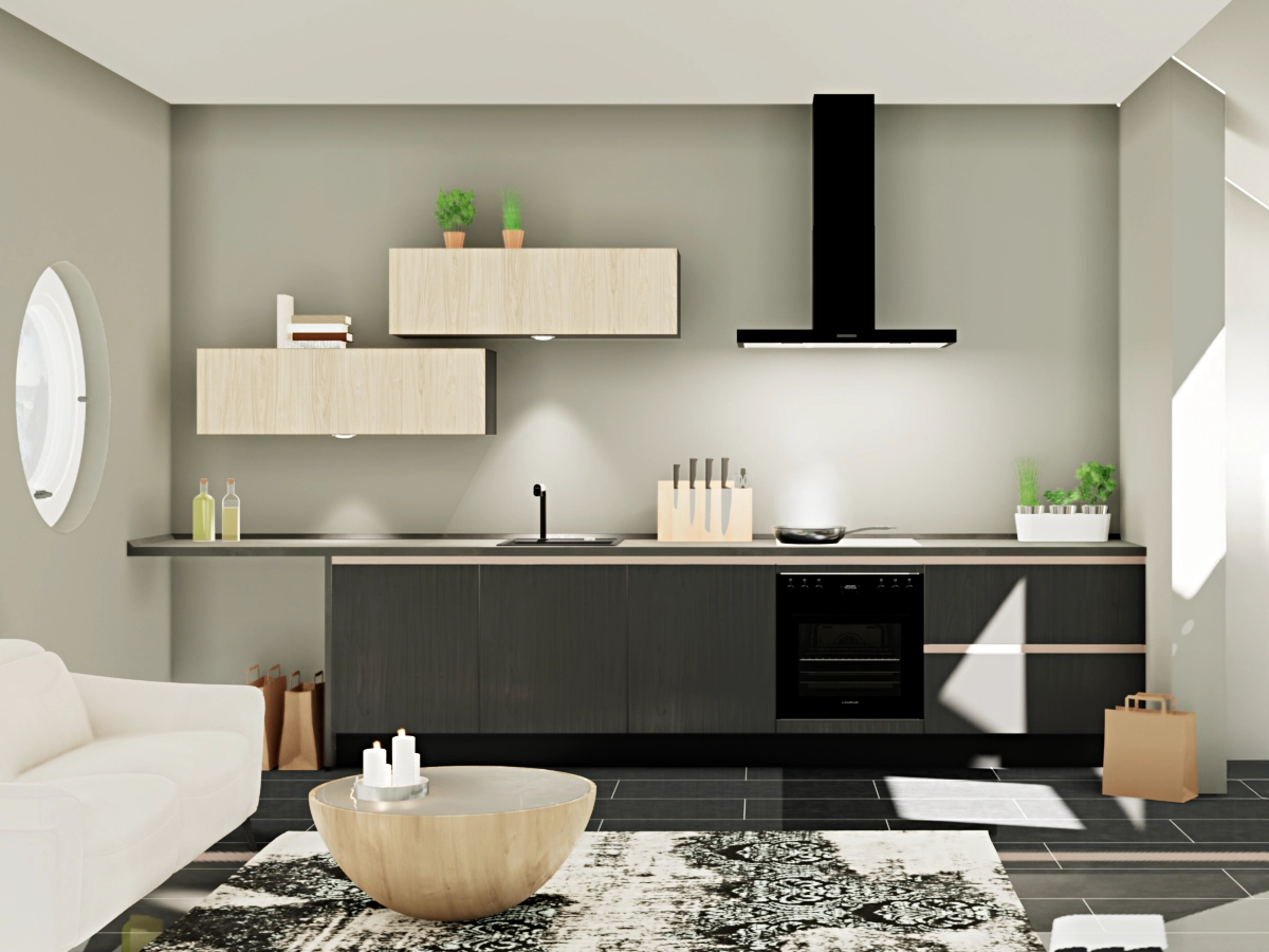 Diese Küchenzeile bringt alles mit – für alle, die Wert auf Design & Funktion legen.
