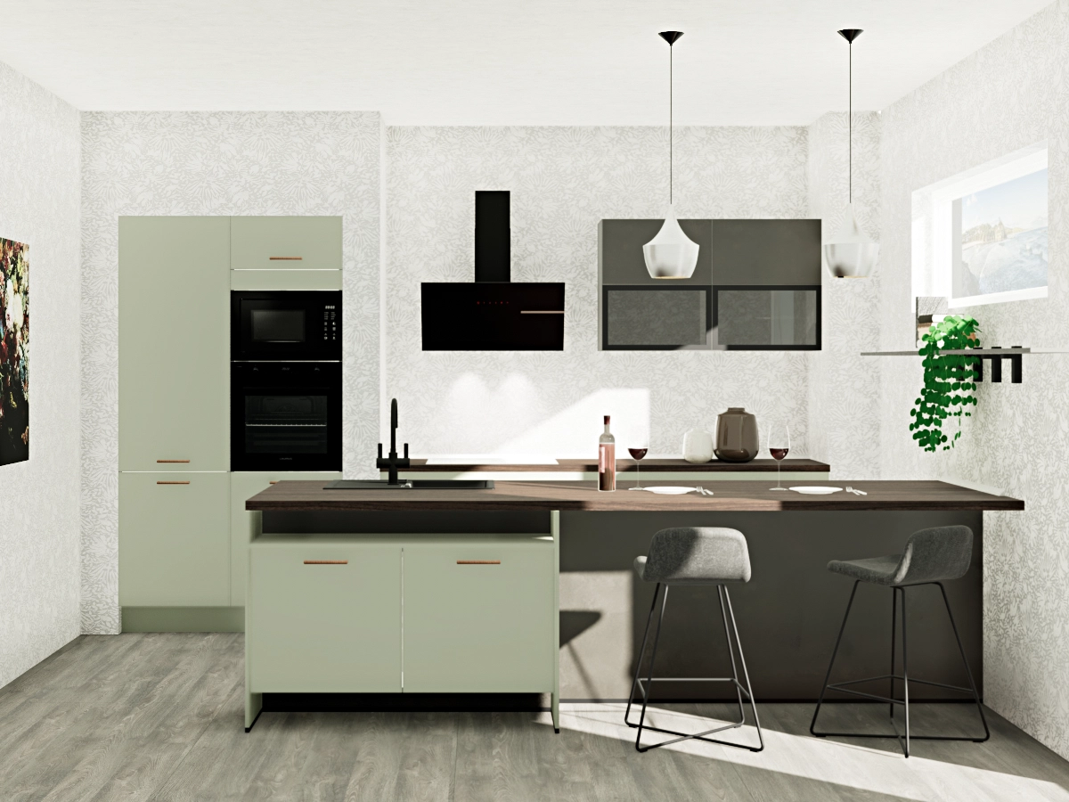 Clever geplant, großzügig gedacht: Diese Küche bringt Offenheit und Funktion perfekt zusammen.